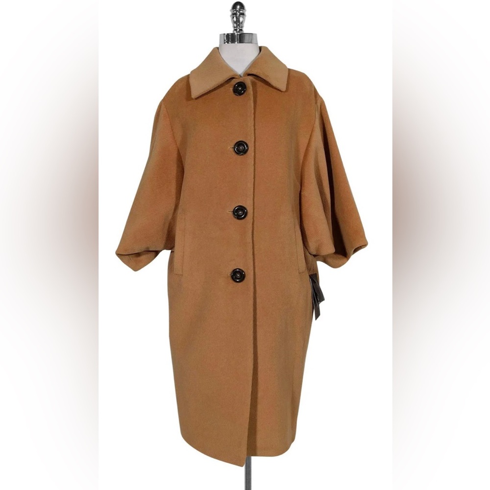 Victor Alfaro tan rabbit fur wool blend coat NWT! - Picture 6 of 6